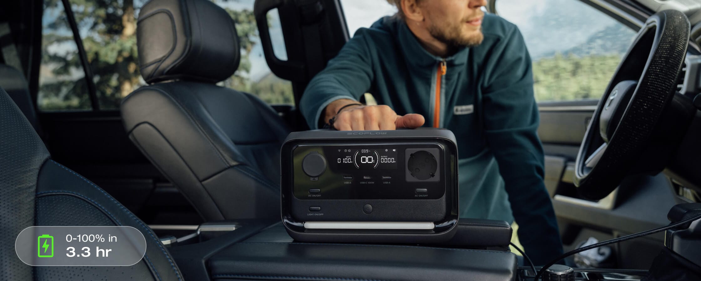 4 charging options, safely charge 0-100% in 1 hr