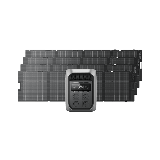 EcoFlow DELTA 3 Max Series Solar Generator (PV220W) DELTA 3 Max Plus / 4*NextGen 220W Bifacial Portable Solar Panel