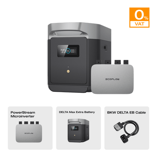 EcoFlow DELTA Max Smart Extra Battery (Refurbished) 0% VAT (Only Austria) DELTA Max Extra Battery (Refurbished) + PowerStream 800W (Member-only)