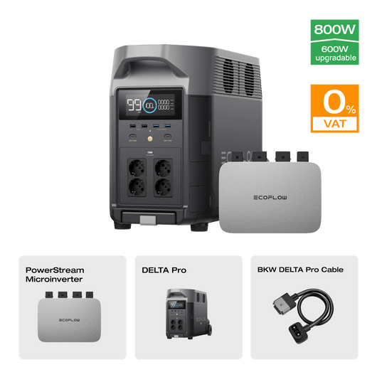 EcoFlow DELTA Pro Portable Power Station (Refurbished) 0% VAT (Only Germany) DELTA Pro (Refurbished) + PowerStream 600 W(Member-only)