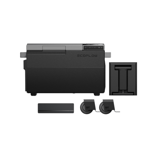 EcoFlow GLACIER Portable Refrigerator GLACIER + Plug-in Battery + Detachable Wheels and Lever