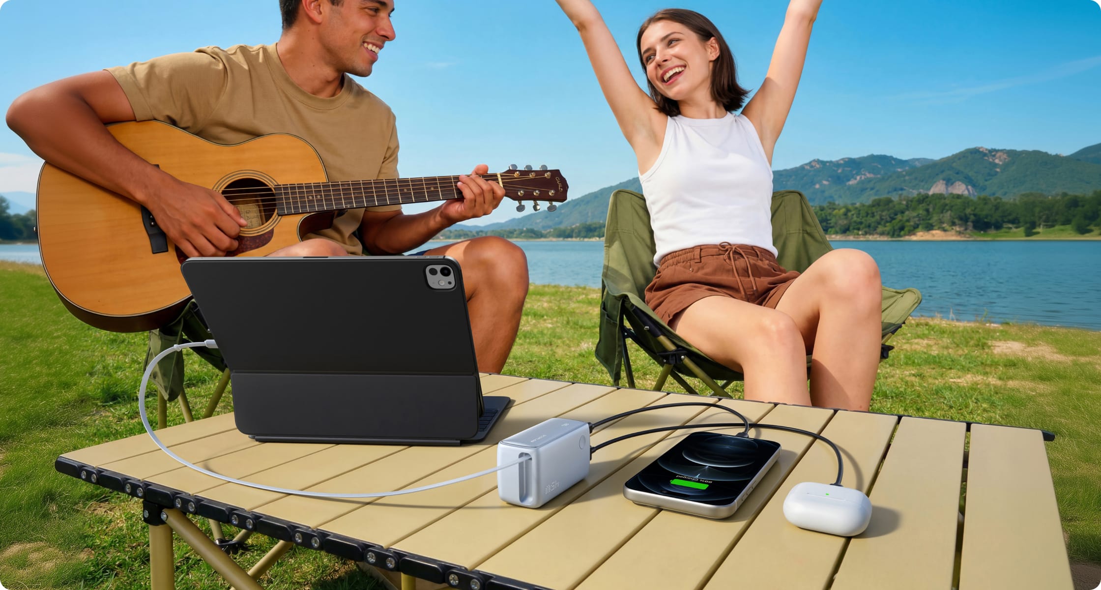Sử dụng pin dự phòng EcoFlow sạc nhanh tiện lợi khi di chuyển bên ngoài