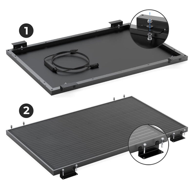 Load image into Gallery viewer, 4x EcoFlow Rigid Solar Panel Mounting Feet
