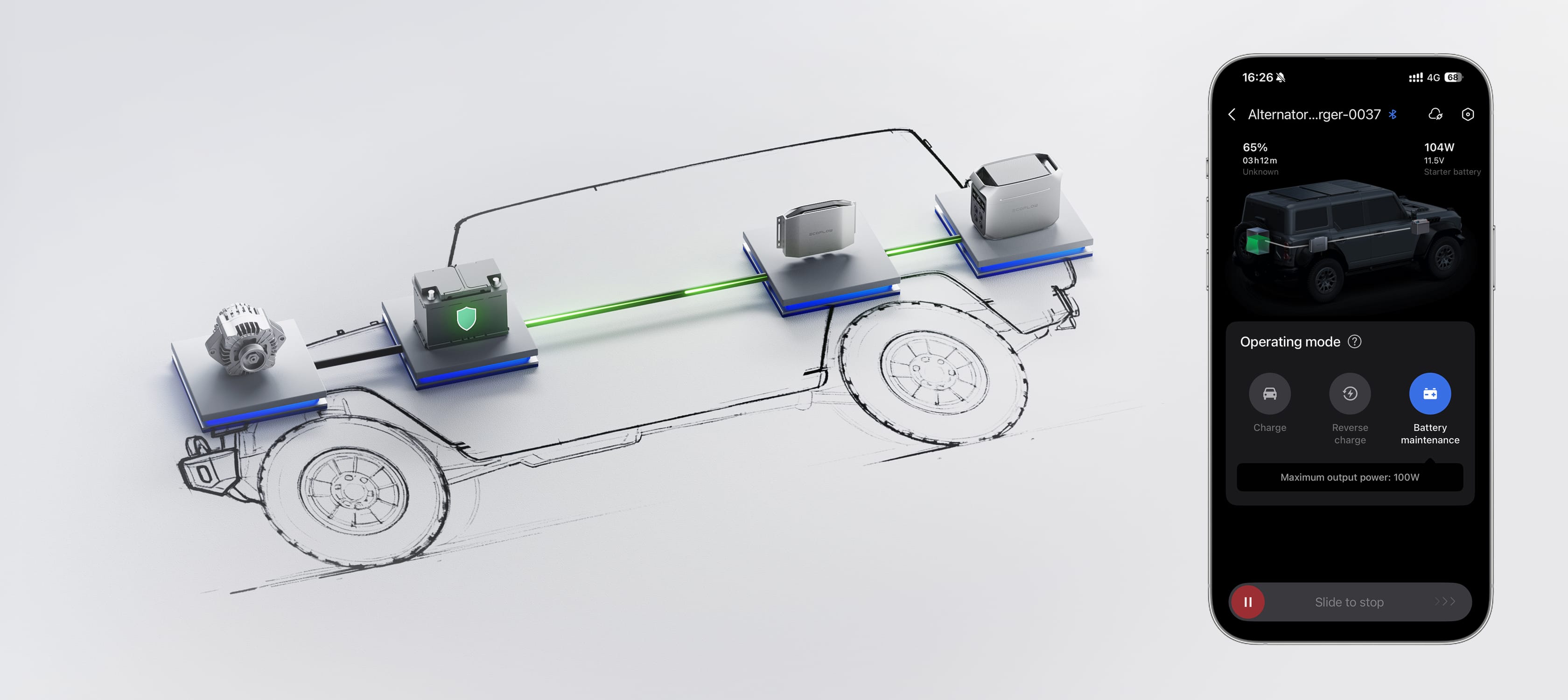 Reverse Charging for Car Battery Protection