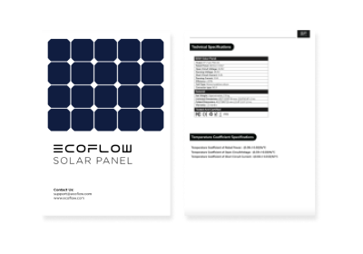 Ecoflow 160W Portable Solar Panel 9 User manual & warranty card
