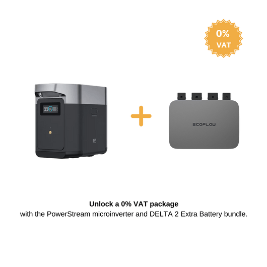 DELTA 2 Smart Extra Battery 0% VAT (Only Germany) DELTA 2 Extra Battery + PowerStream Microinverter 600W (with battery cable)