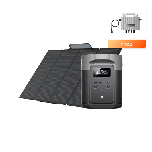 EcoFlow DELTA 2 Max Portable Power Station 0% VAT (Only DE) DELTA 2 Max + 400W Portable Solar Panel + Free STREAM Microinverter