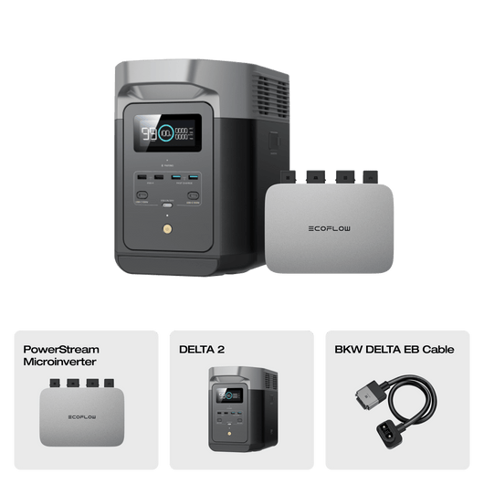 EcoFlow DELTA 2 Portable Power Station DELTA 2 + PowerStream Microinverter 600W (with battery cable)