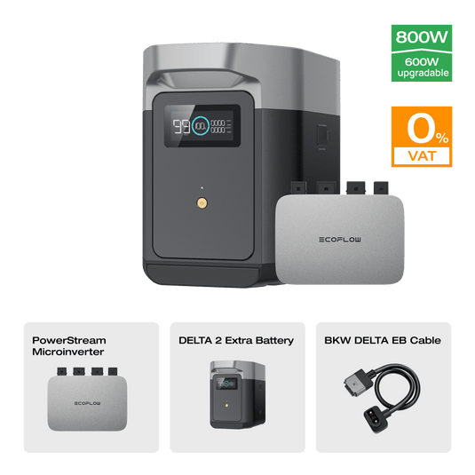 EcoFlow DELTA 2 Smart Extra Battery 0% VAT (Only Germany) DELTA 2 Extra Battery + PowerStream Microinverter 600W