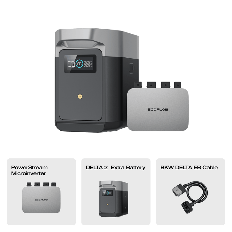 Load image into Gallery viewer, EcoFlow DELTA 2 Smart Extra Battery (Refurbished) DELTA 2 Extra Battery (Refurbished) + PowerStream Microinverter 800W
