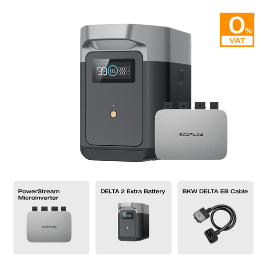 EcoFlow DELTA 2 Smart Extra Battery (Refurbished) 0% VAT (Only Austria) DELTA 2 Extra Battery (Refurbished) + PowerStream 800W（Member-only）