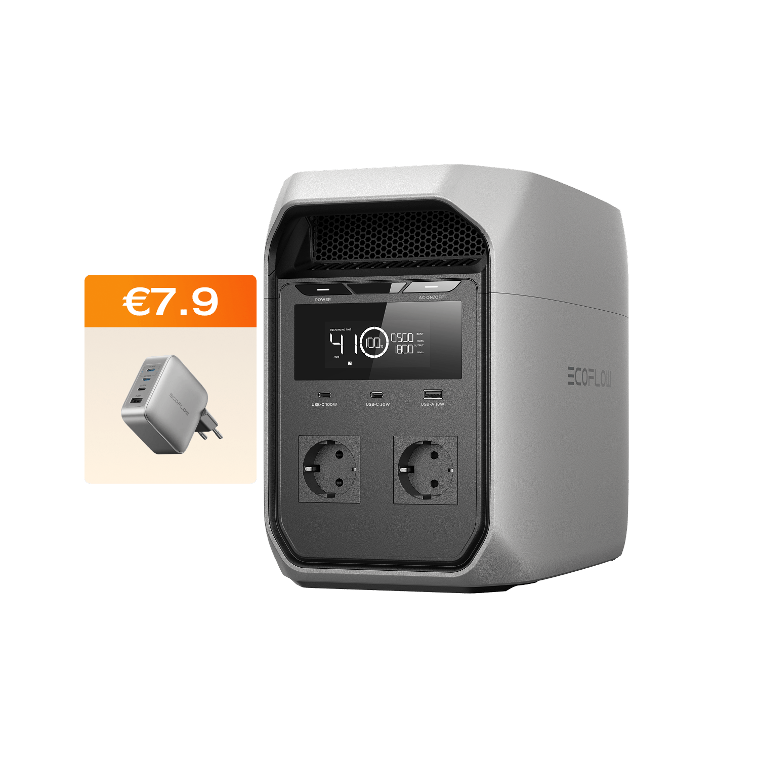 EcoFlow DELTA 3 Classic (1024Wh) Portable Power Station DELTA 3 Classic +  RAPID Pro Charger 140W