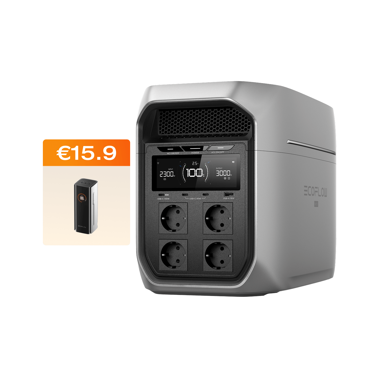 EcoFlow DELTA 3 Max Plus (2048Wh) Portable Power Station DELTA 3 Max Plus (2048Wh) / RAPID Pro 20000mAh