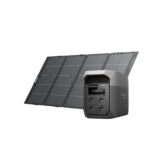 EcoFlow DELTA 3 Max Series (2048Wh) Portable Power Station DELTA 3 Max (2048Wh) / 400W Lightweight Portable Solar Panel