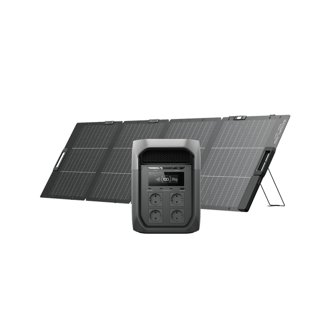 EcoFlow DELTA 3 Max Series (2048Wh) Portable Power Station DELTA 3 Max (2048Wh) / 220W Bifacial Portable Solar Panel