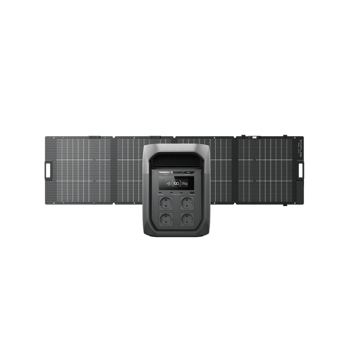 EcoFlow DELTA 3 Max Series Solar Generator (PV220W) DELTA 3 Max / 1*NextGen 220W Bifacial Portable Solar Panel
