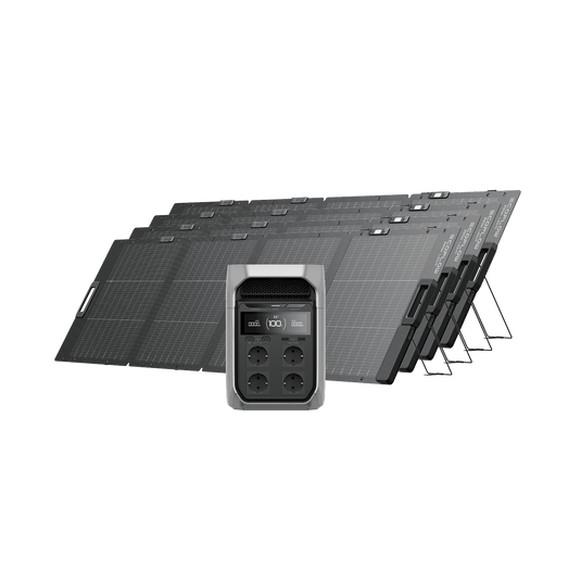 EcoFlow DELTA 3 Series Solar Generator (PV220W) DELTA 3 Plus / 4*220W Portable Solar Panel