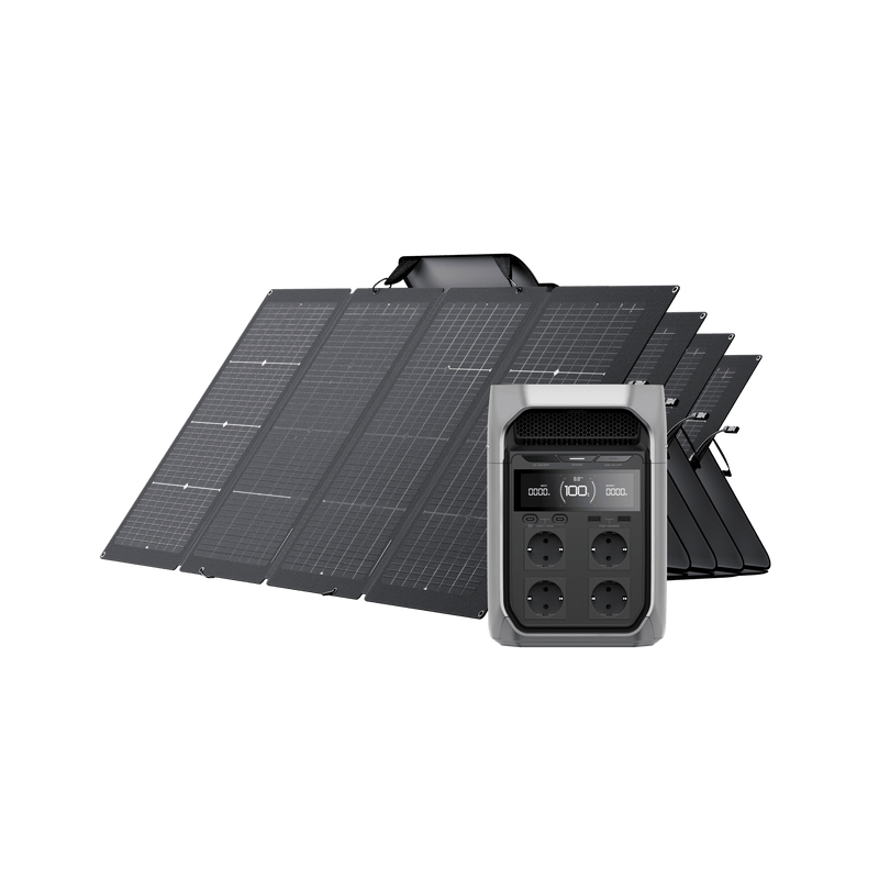 Load image into Gallery viewer, EcoFlow DELTA 3 Series Solar Generator (PV220W) DELTA 3 Plus / 4*220W Portable Solar Panel
