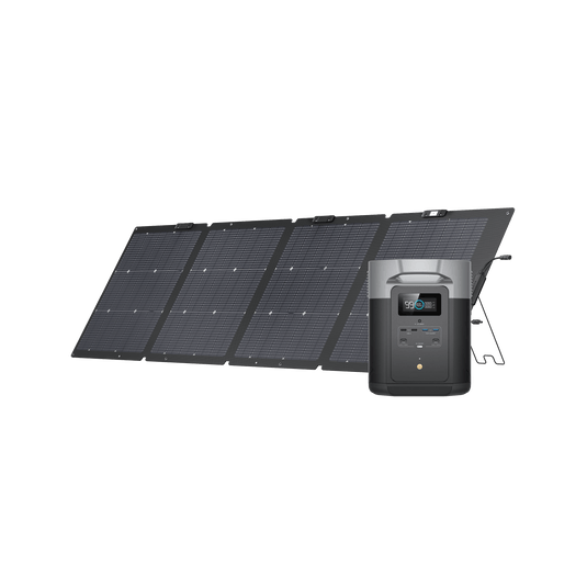 EcoFlow DELTA Max Portable Power Station 2000 + NextGen 220W Bifacial Portable Solar Panel