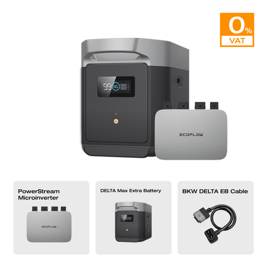 EcoFlow DELTA Max Smart Extra Battery (Refurbished) 0% VAT (Only Austria) DELTA Max Extra Battery (Refurbished) + PowerStream 800W （Member-only）