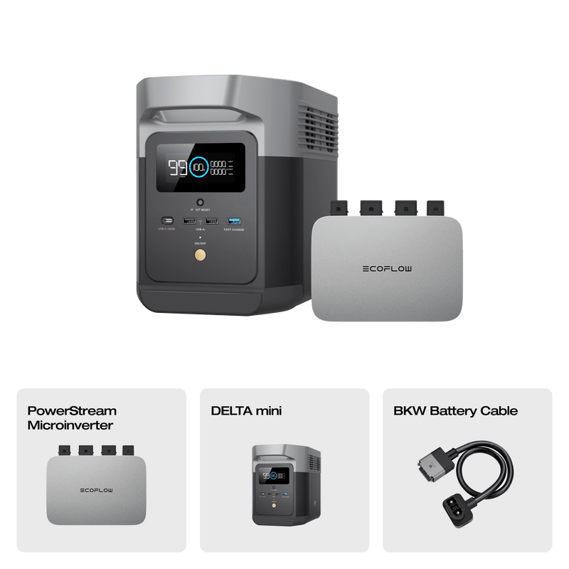 Load image into Gallery viewer, EcoFlow DELTA mini Portable Power Station (Refurbished) DELTA mini (Refurbished) + PowerStream 800 W (Member-only)
