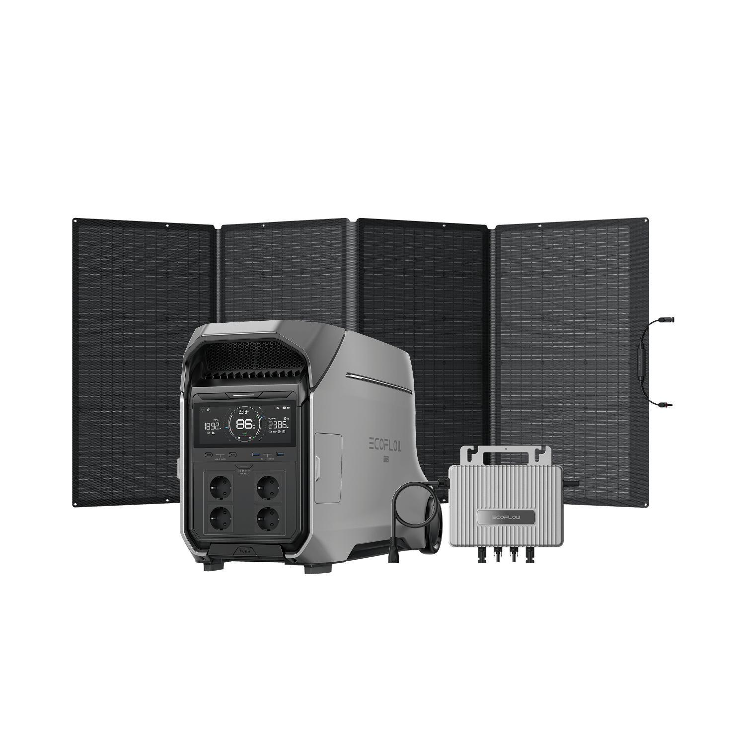 EcoFlow DELTA Pro 3 Portable Power Station 0% VAT (Only DE) DELTA Pro 3 + 400W Portable Solar Panel + STREAM Microinverter