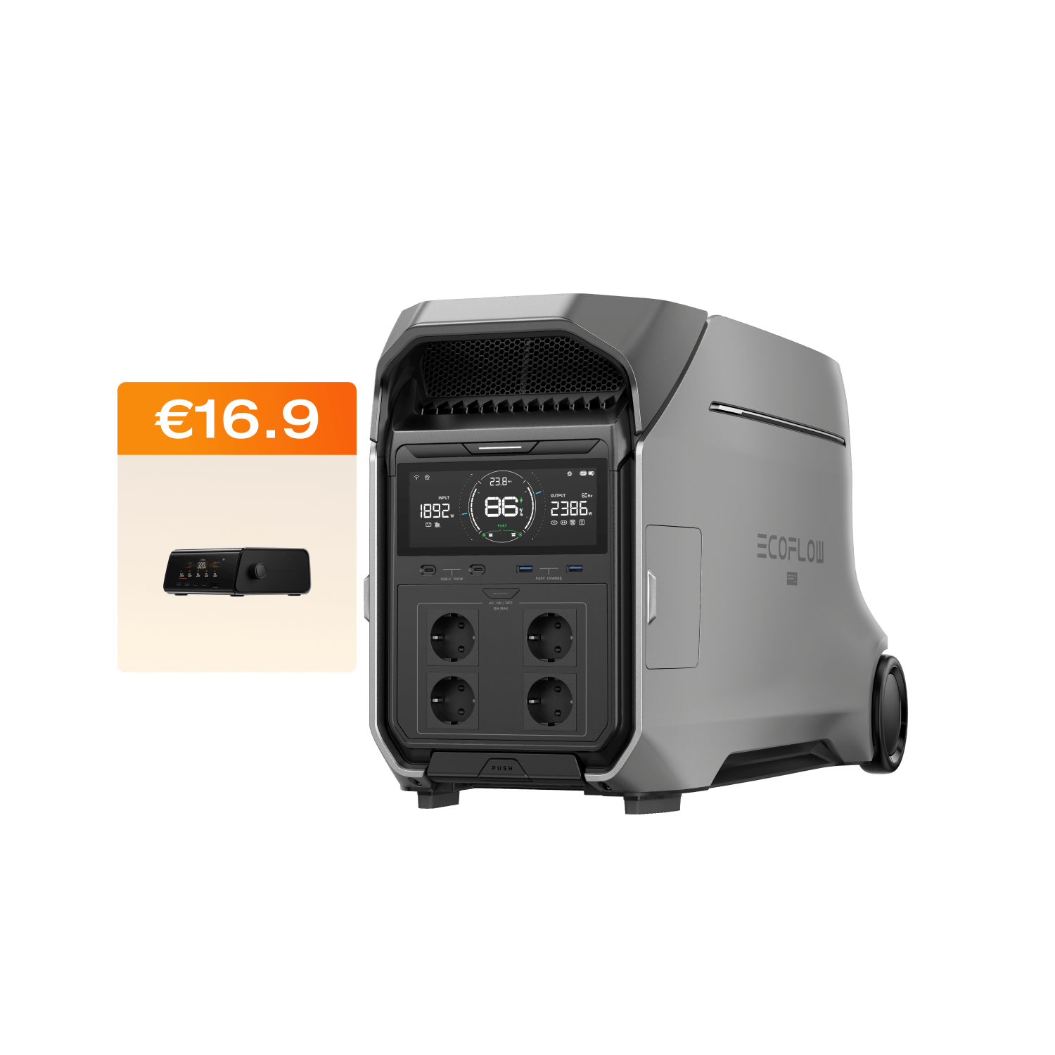 EcoFlow DELTA Pro 3 Portable Power Station DELTA Pro 3 + RAPID Pro 320W Desktop Charger