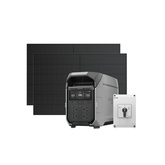 EcoFlow DELTA Pro 3 Portable Power Station (For Ireland) DELTA Pro 3 + Manual Transfer Switch + 400W Rigid Solar Panel × 2