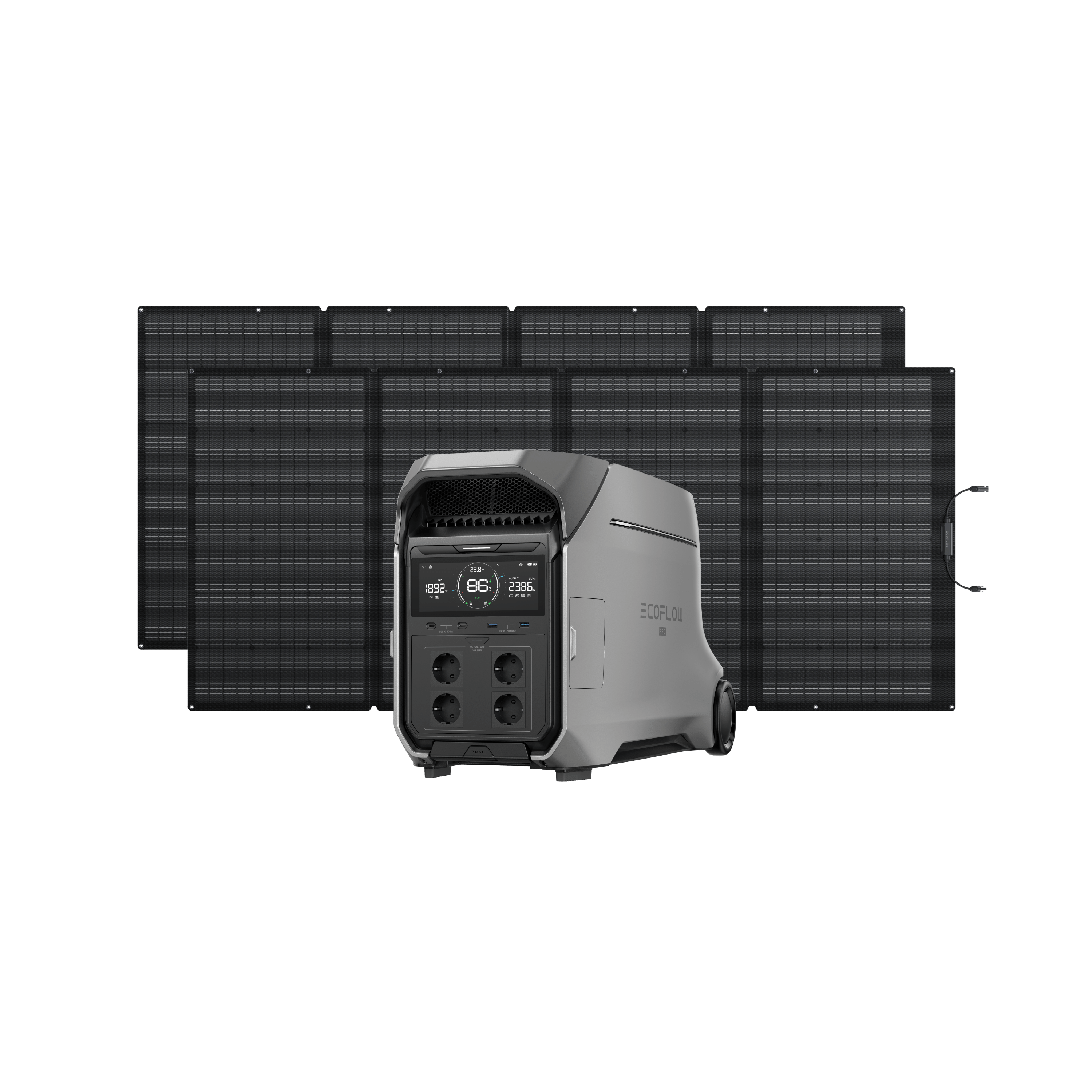 EcoFlow DELTA Pro 3 Solar Generator (PV400W) DELTA Pro 3 + 2 × 400W Portable Solar Panel