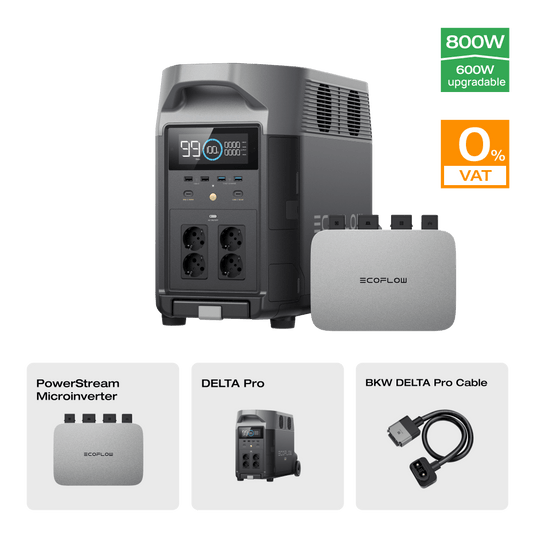 EcoFlow DELTA Pro Portable Power Station 0% VAT (Only Germany) DELTA Pro + PowerStream 600W