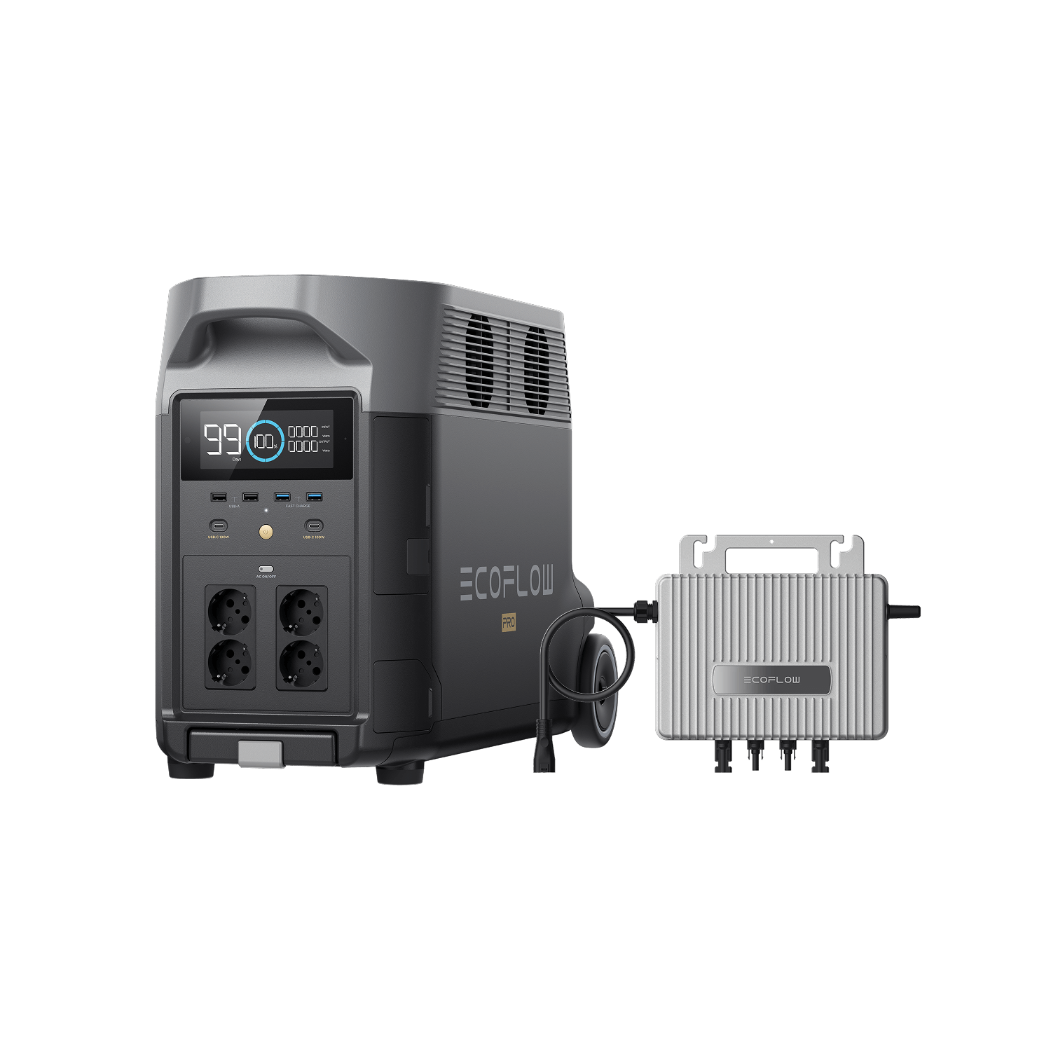EcoFlow DELTA Pro Portable Power Station (Refurbished) 0% VAT (Only DE) DELTA Pro (Refurbished) + STREAM Microinverter (Member-only)