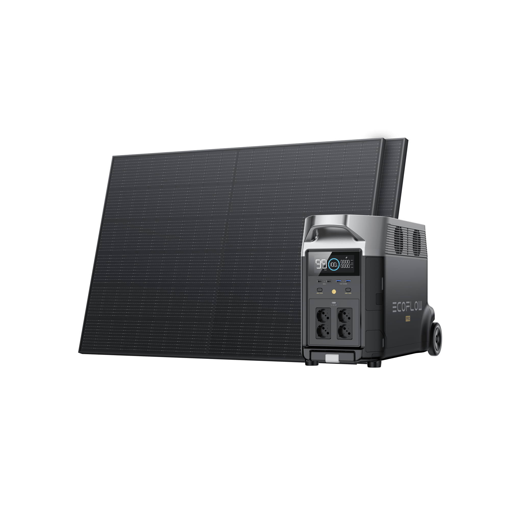 EcoFlow DELTA Pro Portable Power Station (Refurbished) DELTA Pro (Refurbished) + 2*400W Rigid Solar Panel（Member-only）