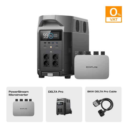 EcoFlow DELTA Pro Portable Power Station (Refurbished) 0% VAT (Only Austria) DELTA Pro (Refurbished) + PowerStream 800 W（Member-only）