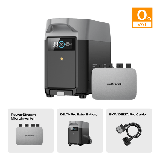 EcoFlow DELTA Pro Smart Extra Battery 0% VAT (Only Austria) DELTA Pro Extra Battery + PowerStream Microinverter 800W
