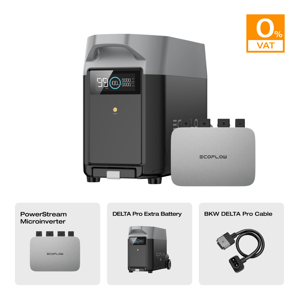 EcoFlow DELTA Pro Smart Extra Battery (Refurbished) 0% VAT (Only Germany) DELTA Pro Extra Battery + PowerStream 800 W（Member-only）