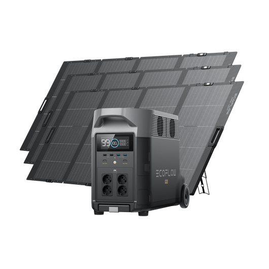 EcoFlow DELTA Pro Solar Generator (Portable PV400W) 3*400W + DELTA Pro