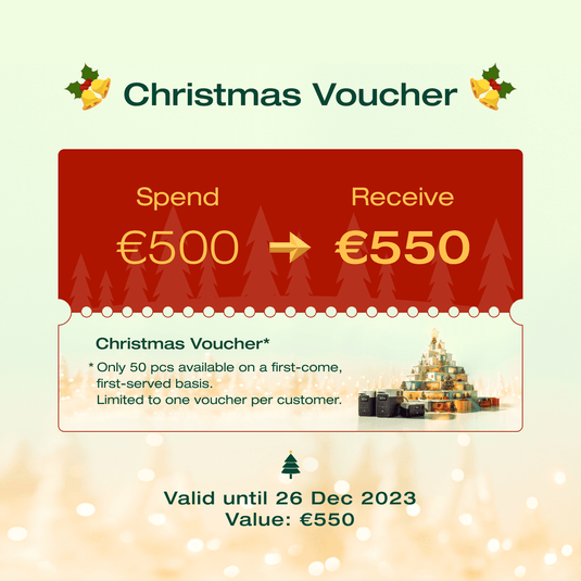 EcoFlow Digital Christmas Voucher €550 Christmas Voucher (Limited to 1 voucher per customer. Please do not use discount codes)