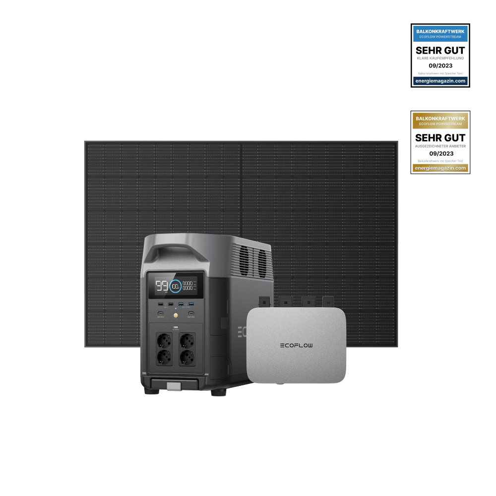 EcoFlow PowerStream Balcony Solar System with Storage 600W/800W - DELTA Pro