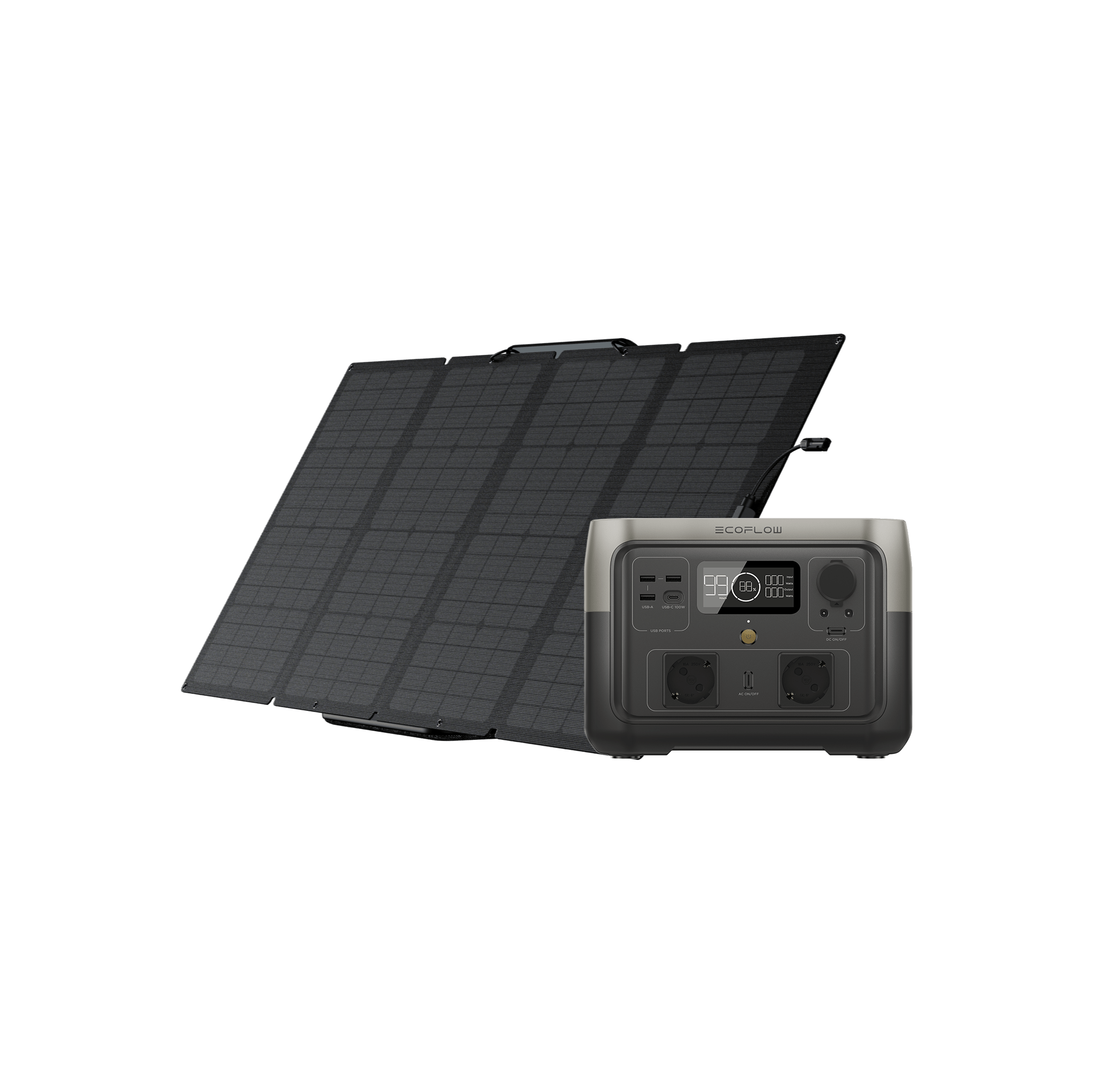 EcoFlow RIVER 2 Max Portable Power Station RIVER 2 Max + 160W Portable Solar Panel