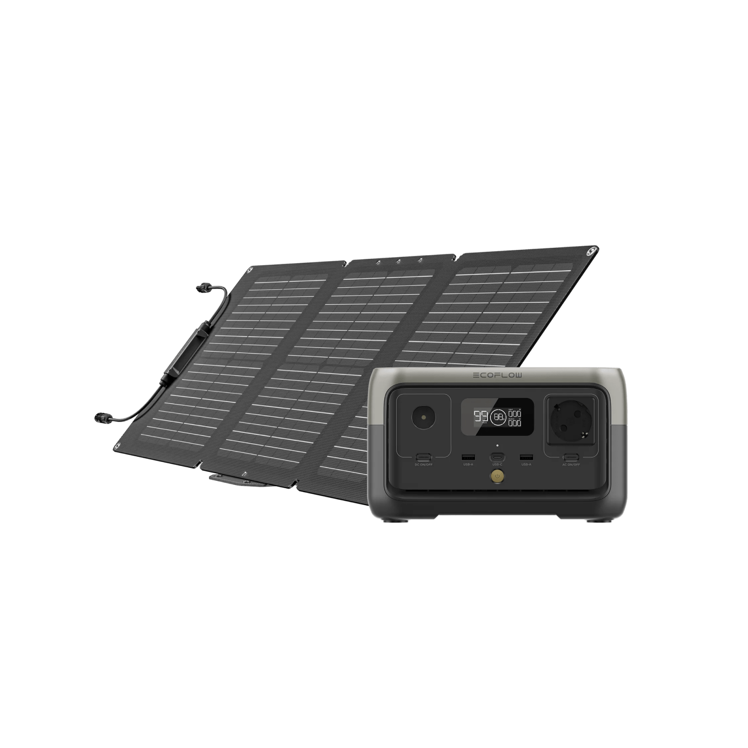 EcoFlow RIVER 2 Portable Power Station RIVER 2 + 60W Portable Solar Panel