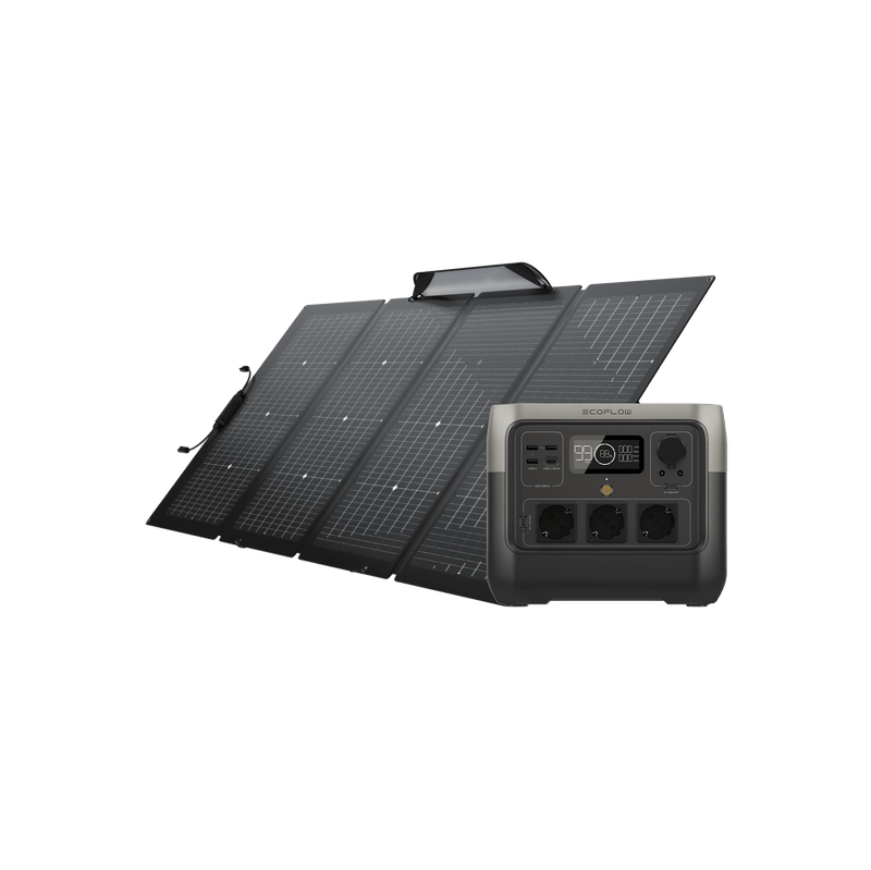 Load image into Gallery viewer, EcoFlow RIVER 2 Pro Portable Power Station (Refurbished) RIVER 2 Pro (Refurbished) + 220W Portable Solar Panel (Refurbished)（Member-only）
