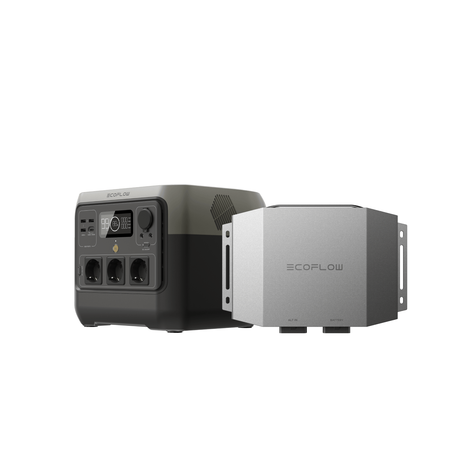 EcoFlow RIVER 2 Pro Portable Power Station (Refurbished) Alternator Charger 600W + RIVER 2 PRO