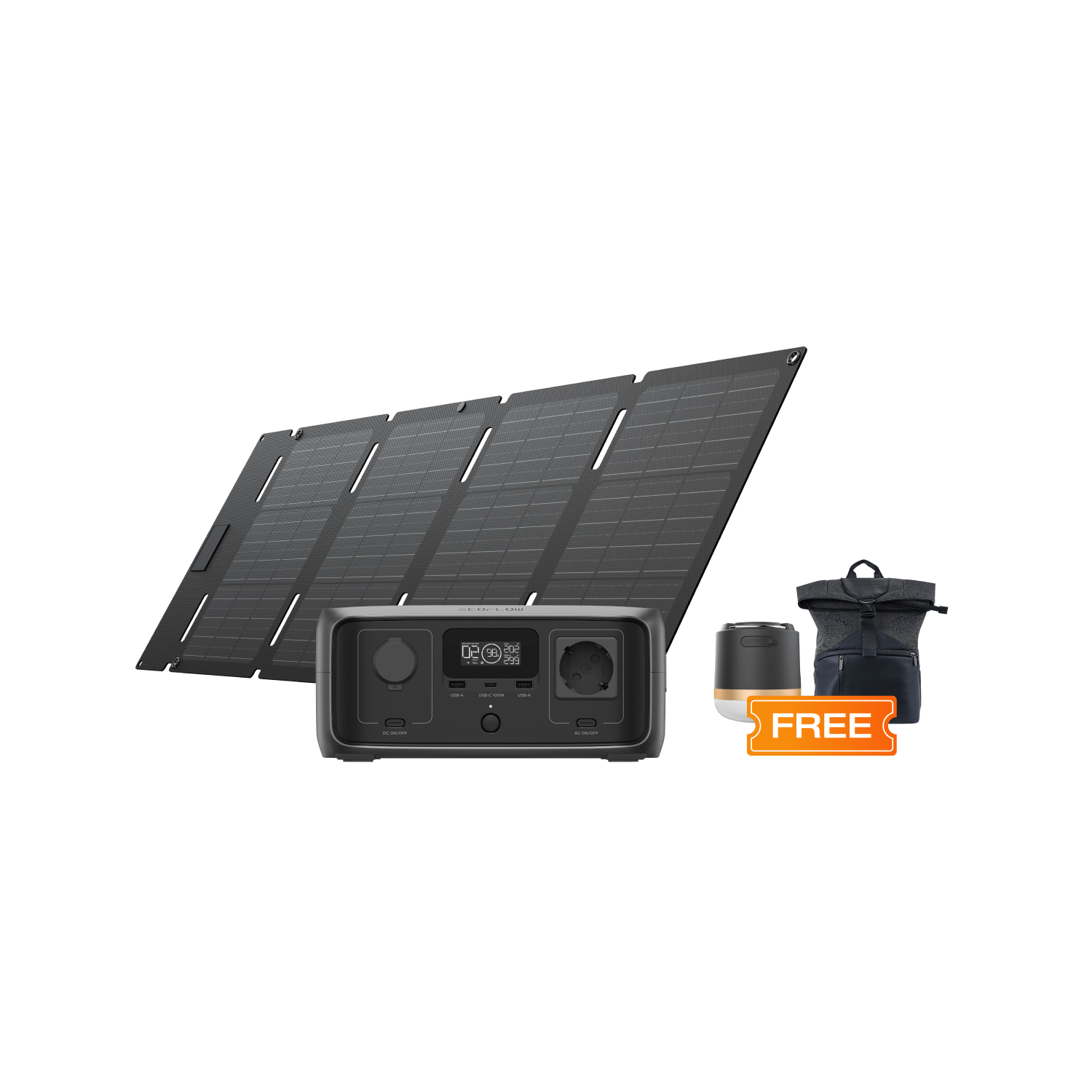 EcoFlow RIVER 3 Portable Power Station RIVER 3 + 45W Solar Panel (Type-C)