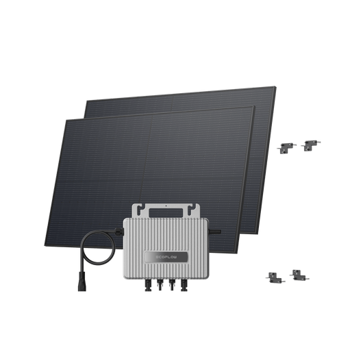 EcoFlow STREAM Adjustable Facade Kit 90° Wall / (900Wp) 2 × 450W Rigid Solar Panel + STREAM Microinverter / Bracket: Facade