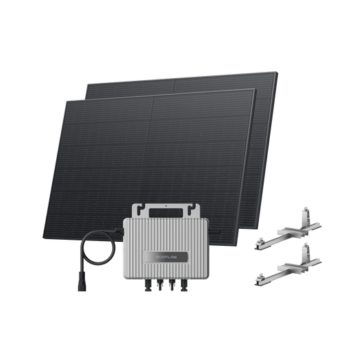 EcoFlow STREAM Balcony Solar System STREAM Microinverter + 2 x 400 W Rigid Solar Panel / Bracket: Garden