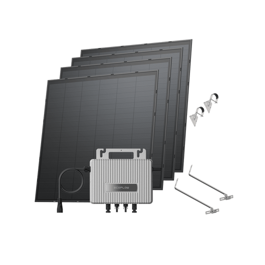 EcoFlow STREAM Balcony Solar System STREAM Microinverter + 2 x 250 W Rigid Solar Panel / Bracket - Lightweight Balcony