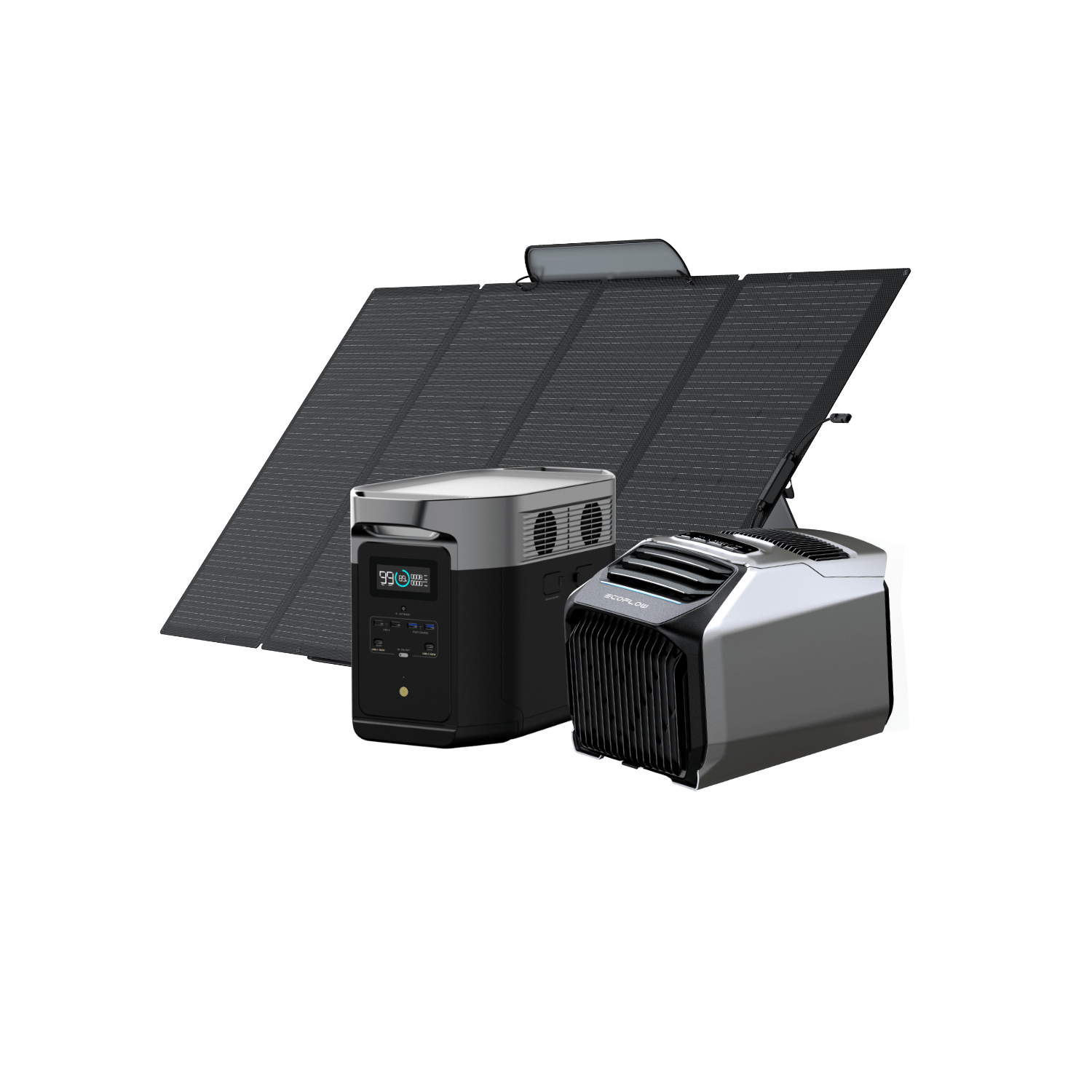 EcoFlow WAVE 2 + DELTA Max WAVE 2 + DELTA Max 2000 + 400W Portable Solar Panel + XT150