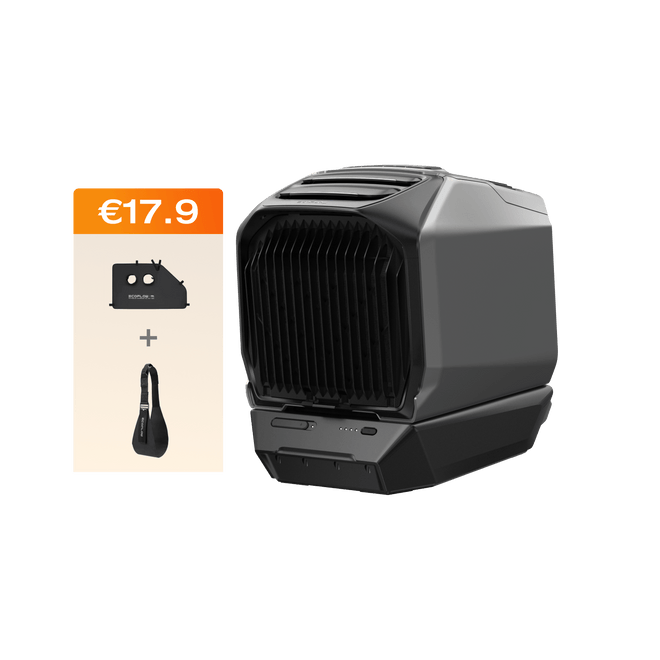 EcoFlow WAVE 3 Portable Air Conditioner WAVE 3 + WAVE 3 Extra Battery + Car Vent Seal + Velcro Strap Handle